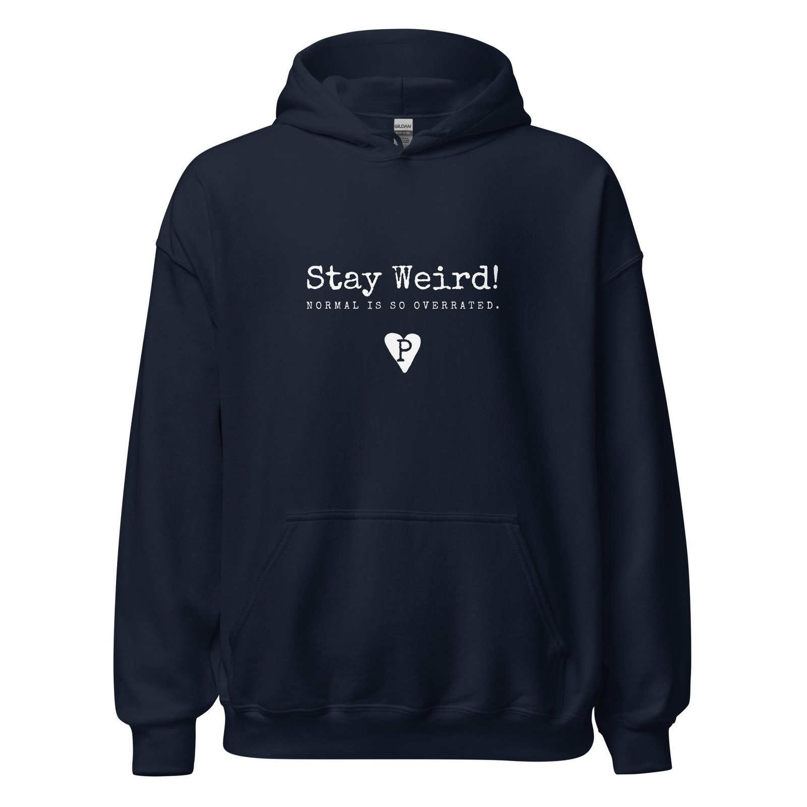 Unisex Hoodie Black Stay Weird! Normal is so overrated. - Image 8