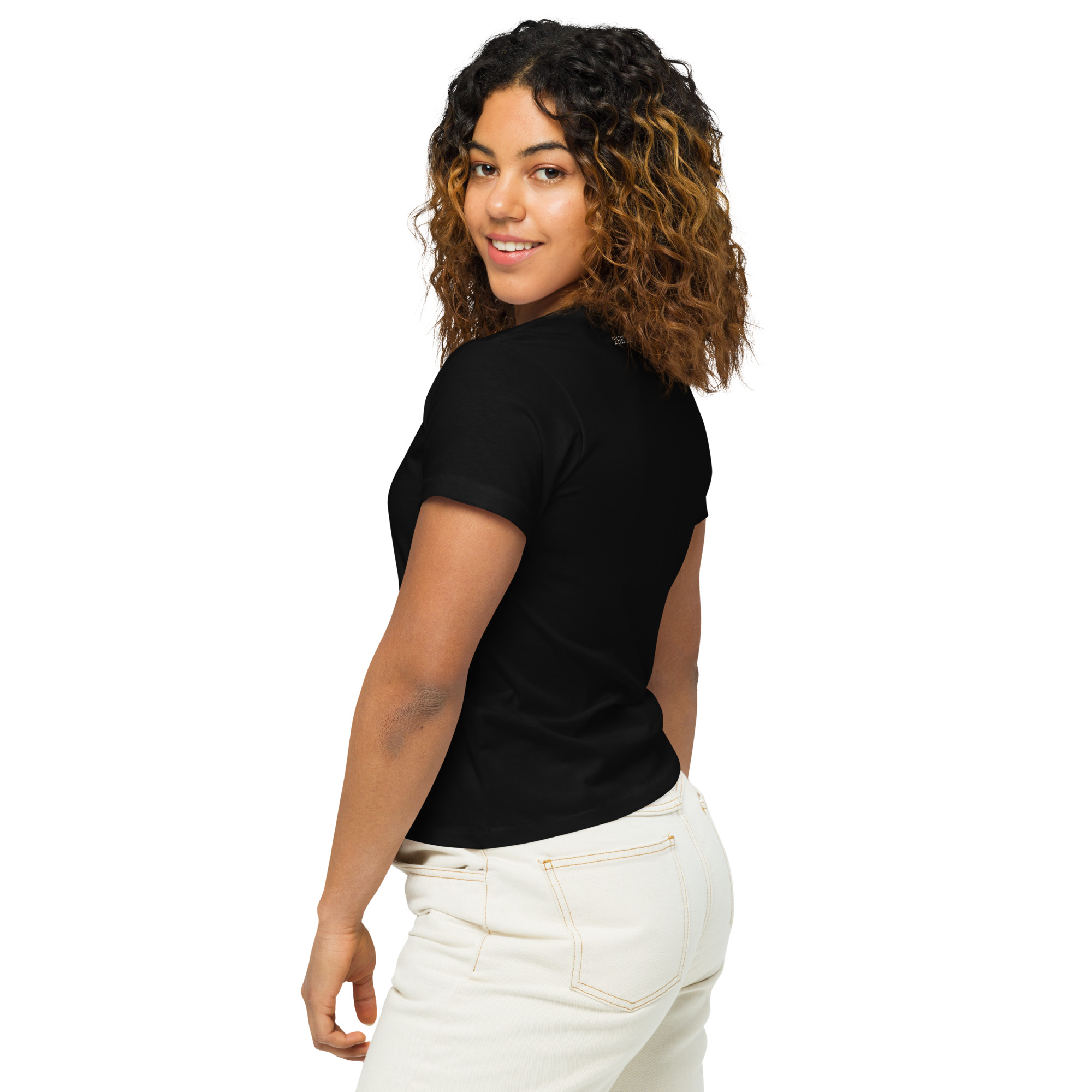Women’s high-waisted t-shirt AwesoME - Image 3