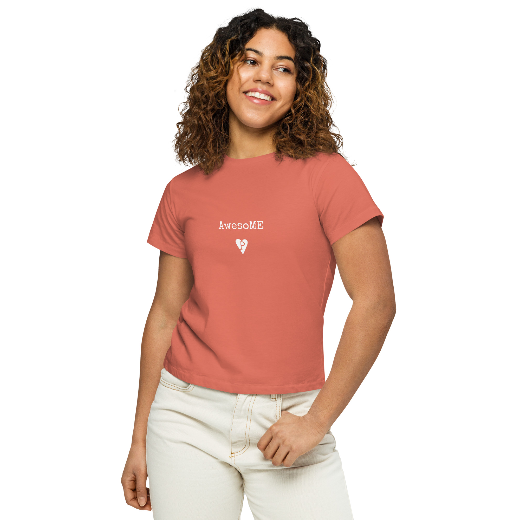Women’s high-waisted t-shirt AwesoME - Image 10